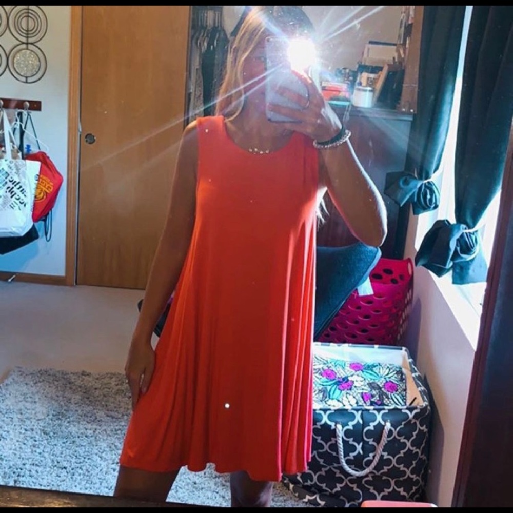 Orange tank top dress